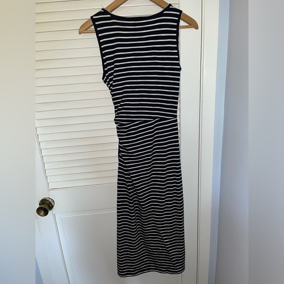 Talbots Cotton Striped Maxi Dress - Petite S - Picture 2 of 3